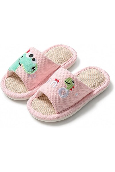 GENERAL Kids Dinosaur Cotton Slippers, Open Toe, Soft