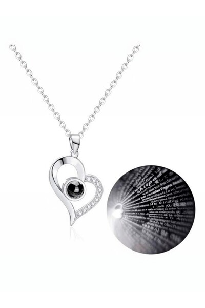 ELAS HOME I Love You Necklace in Every Language Silver
