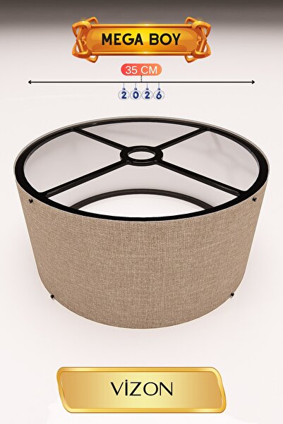 Cetiner Group Çetiner Group ® Mink Floor Lamp Head 35 cm Mega Size