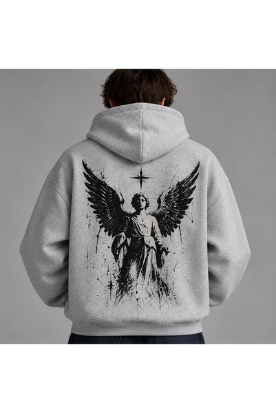 COHERENT Unisex Men/Women Chaos Colorful Custom Printed Cotton Oversize Hoode...