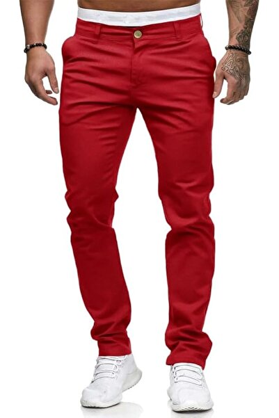 GENERAL HUNGSON Mens Chinos Slim Fit Stretch Flat-Front Skinny Dress Pants