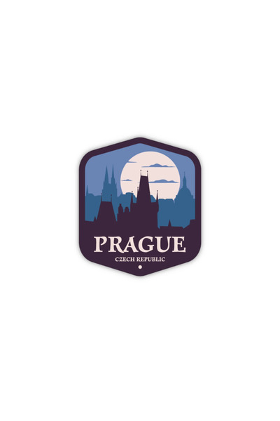 Prague Sticker – Prag Çekya Sticker, Prague Czech Republic Şehir Sticker, Avrupa Seyahat & Tatil Sticker, Prague Travel Sticker, Su Geçirmez & UV Dayanıklı Dekoratif Sticker**