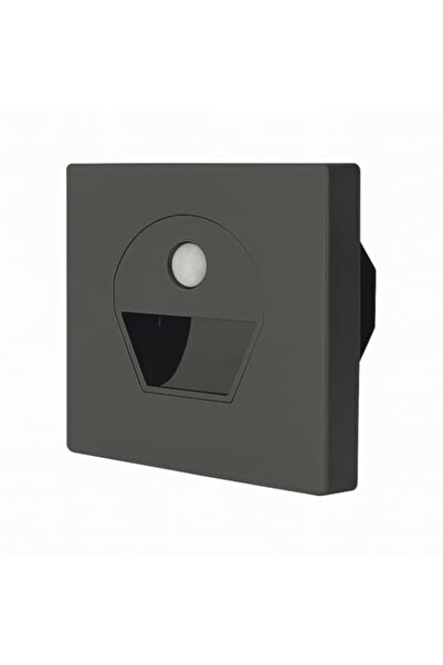 CT-5170 1W Sensörlü Koridor LED Aydinlatma Siyah Renk Fotoselli Duvar Armatürü 6400K Beyaz Isik