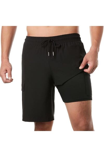 GENERAL BRISIRA Mens Swim Trunks Bathing Suit 9 Inch Inseam Compression Liner...