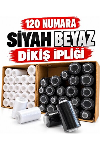 SİYAH BEYAZ DİKİŞ İPLİĞİ