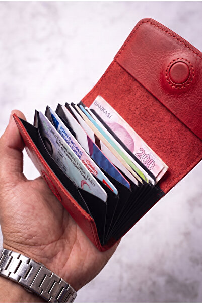 BeeBlack 100% Genuine Leather -Nox- Model Multi-Compartment Magnetic Unisex Wallet