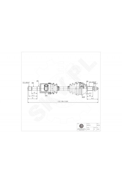 ESEN SKV Arbore de transmisie Alfa Romeo 159 Brera Spider față stânga 46308250