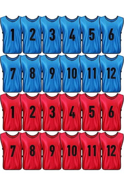 Yahenda 24 Pcs Soccer Scrimmage Practice Vests Reversible Numbered Soccer Tea...