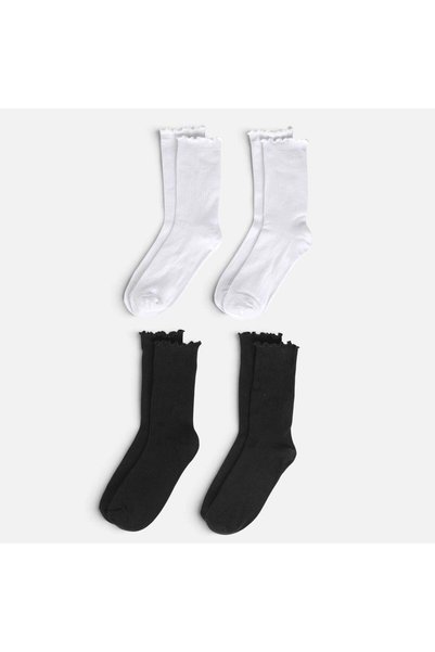 OEM Чорапи 4 чифта, 2 неразшити, 2 бели, с ластик, 36-42, 36-41
