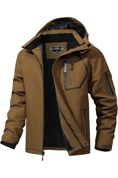 GENERAL Men's Ski Jacket Winter Warm Snow Coat Waterproof Windbreaker Hooded ...