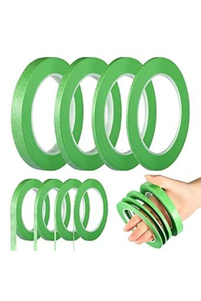 Epakh 4 Rolls Pinstripe Tape, Masking Tape in 1/16, 1/8, 1/4 and 1/2 Inch Wid...