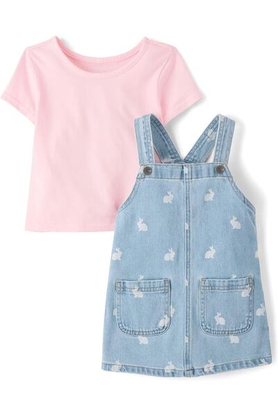The Children's Place baby-girls And Toddler Short Sleeve Shirt and Skirtall 2...