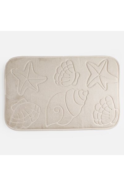 OEM Covoras de Baie Bej cu Scoici in Relief 60x40cm