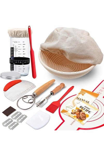 GENERAL Complete Sourdough Starter Kit for Beginners, Insulated Bread Proofin...