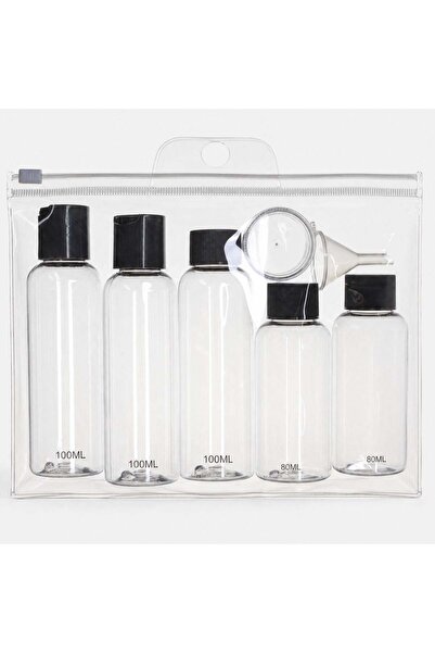 OEM Set Recipiente Transparente pentru Calatorie cu Palnie - 7buc