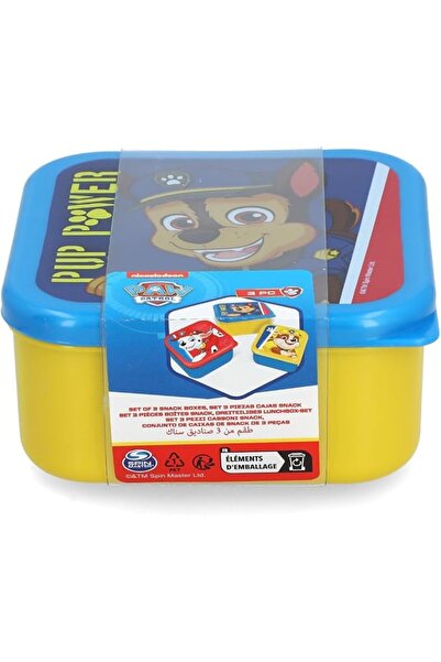 PAW PATROL Stor 3-Piece Nesting Snack Box Set Blue And Yellow
