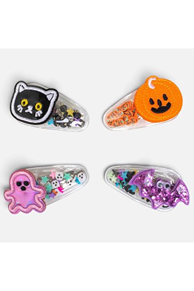 OEM Set 4 Clame de Par cu Modele de Halloween & Confetti 6cm