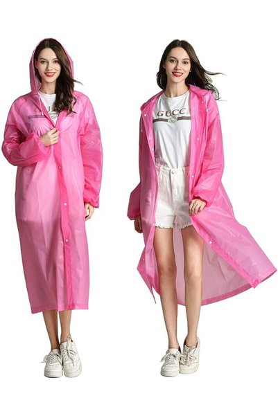 GENERAL Adult 2 Pack Waterproof Ponchos, Lightweight Packable Rain Jackets wi...