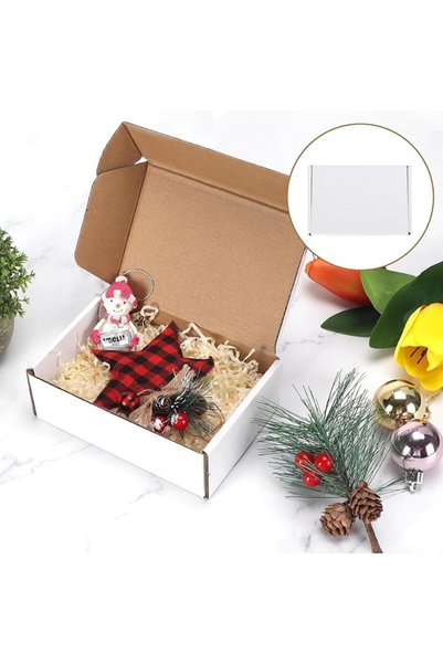 YRQX 6x4x2 Inch Shipping Boxes Are 25 White Folding Top Boxes with Label Locks in Bulk, Which Are Su