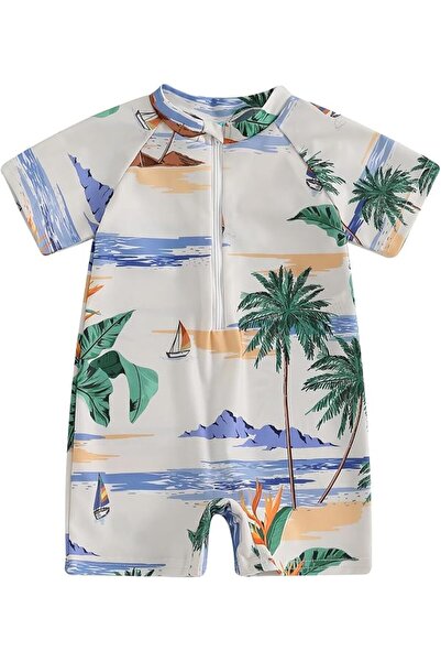 GENERAL Nicoxijia Toddler Baby Boy Shark Swimsuit Sun Protection Short Sleeve...