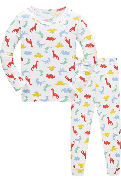 GENERAL Boys Pyjamas Sets Children Pajamas Cotton Long Sleeve PJs 2-Piece Sle...