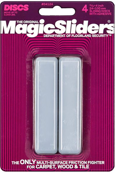 Magic Sliders L P 4124 عبوة من 4 قطع 15/16 × 4 بوصة مستطيلة الشكل