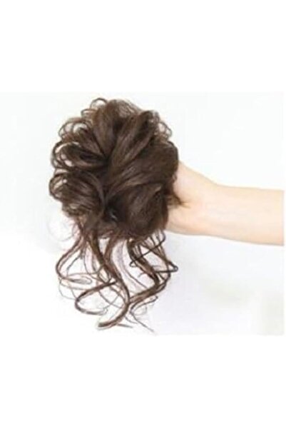 GENERAL Messy Curly Hair Extension with Claw Clip, 25cm Length, Dark Brown, 55g