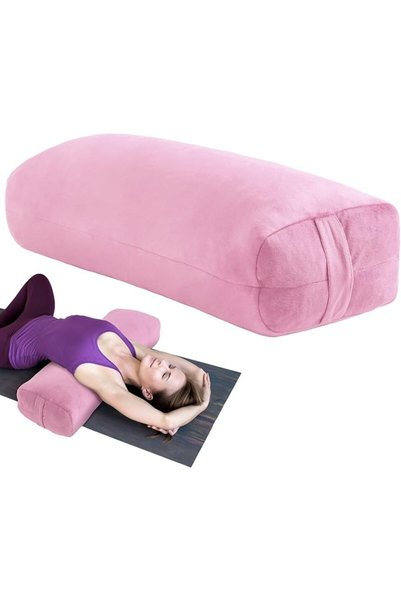 NIUBIER Yoga Bolster Pillow, Triple-Layer Sponge Rectangular Yoga Bolster, Ve...