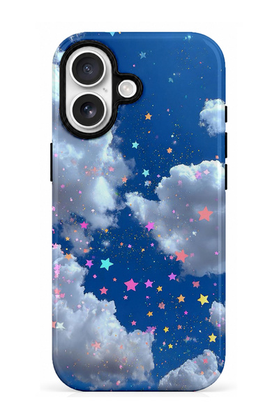 EDELFU iPhone 17 Compatible - Cloud Star, Dual Layer Cover, Glossy Surface Pr...