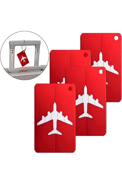 ASKIND Luggage Tags, 4 Pack Aluminium Alloy Suitcase Tags with Steel Loop and...