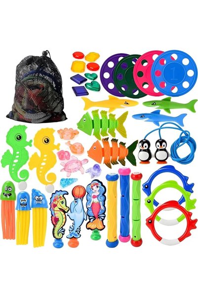 AMXGPT 41Pcs Diving Pool Toys Set for Kids,Underwater Swimming Toys Sinking S...