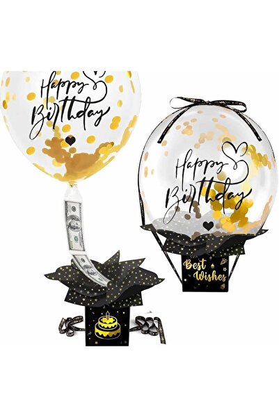 Novax Birthday Money Box for Cash Gift Pull, Funny Pull Money Balloon Box