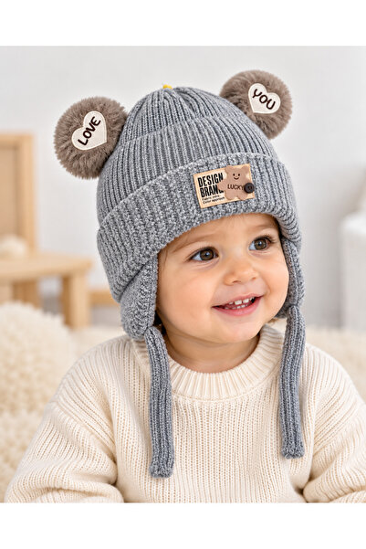 greenmoss Greenmoon Knitted Outer Part, 100% Cotton Inner Part, Baby Beanie
