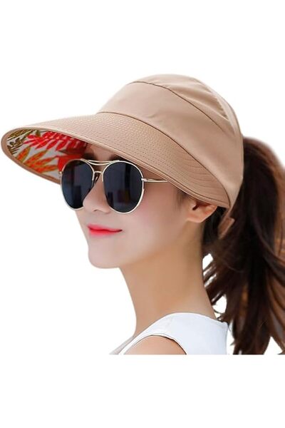 Generic Women's Sun Hats Wide Brim UV Protection Summer Beach Packable Visor