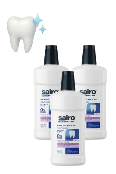 Sairo 3 قطع من منتج العناية بالأسنان برو كير 500 مل