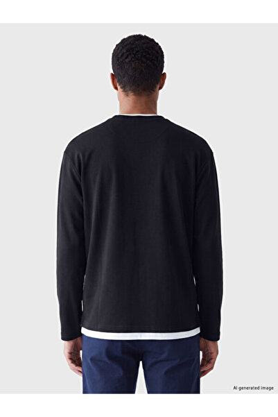 LC Waikiki Quality Parts from Çelebi Store Zero Roba Collar Long Sleeve Men's T-Shirt