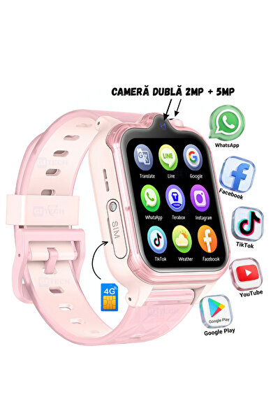 gitech Smartwatch Copii GITECH® Neo Max, SIM 4G, GPS, Apel Video, Control Par...