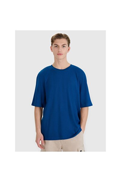 4F Tricou oversize din modal pentru bărbați 4FRSS25TTSHM2731-46S