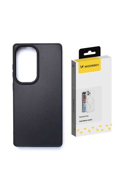 WOZINSKY Husă din fibră de carbon cu MagSafe pentru Samsung Galaxy S25+ - Negru