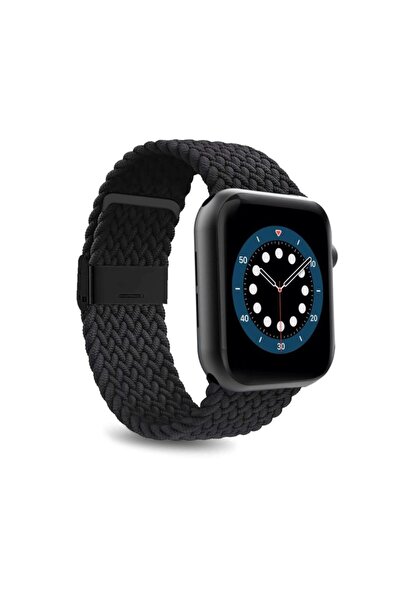 Puro Curea din nailon tip buclă pentru Apple Watch 42 / 44 / 45 / 49 mm - Negru