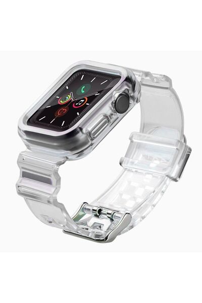Hurtel Set curea din silicon, brățară și husă pentru Apple Watch 44mm - Negru
