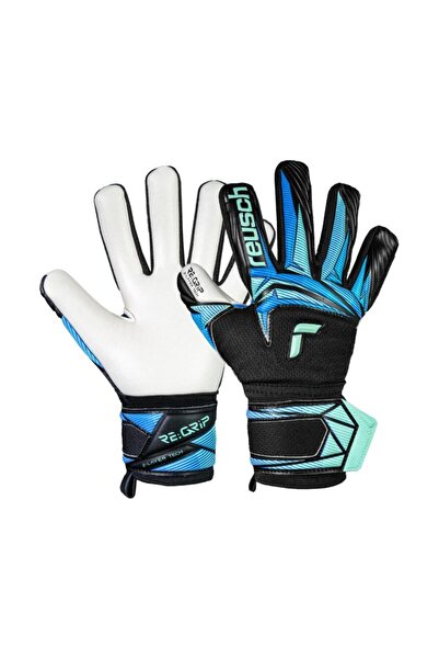 Reusch Attrakt RE:Grip NC Mănuși de portar junior negru și albastru 5672535 7272