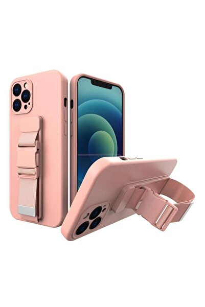 Hurtel Husă din silicon cu șnur tip poșetă pentru Samsung Galaxy S22 Ultra, Roz