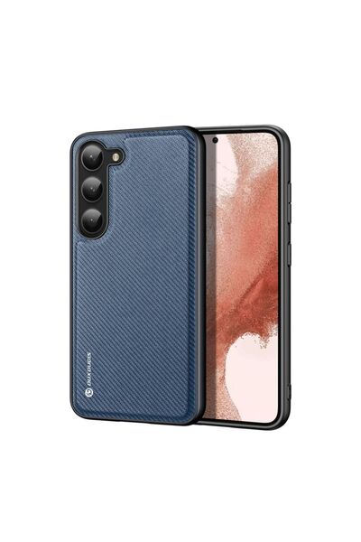 Dux Ducis Husă Fino pentru Samsung Galaxy S23+ cu ramă de silicon, albastră.