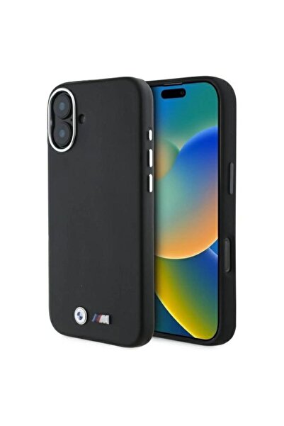 BMW Carcasă metalică integrală netedă M Smooth MagSafe pentru iPhone 16 - Negru