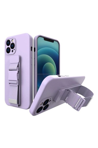 Hurtel Husă tip șnur, husă gel cu lanț, curea de gât, husă iPhone 11 Pro mov