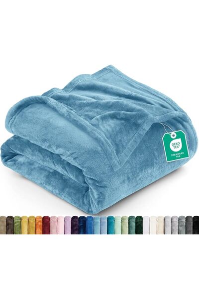 Utopia Bedding Fleece Blanket Throw Size Sage Green 300GSM Luxury Fuzzy Soft ...