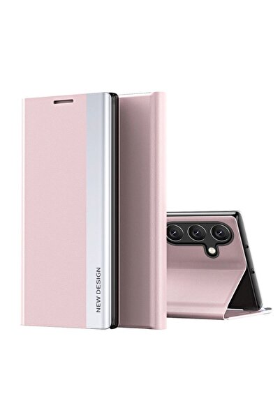 Hurtel Husă Sleep Case Pro pentru Samsung Galaxy S25+ cu clapetă și suport - Roz