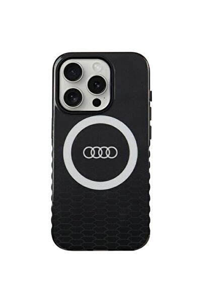 Audi Husă IML Big Logo MagSafe pentru iPhone 15 Pro - negru