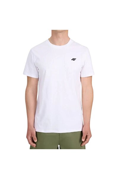 4F Tricou bărbătesc M3341 alb 4FWMM00TTSHM3341 10S